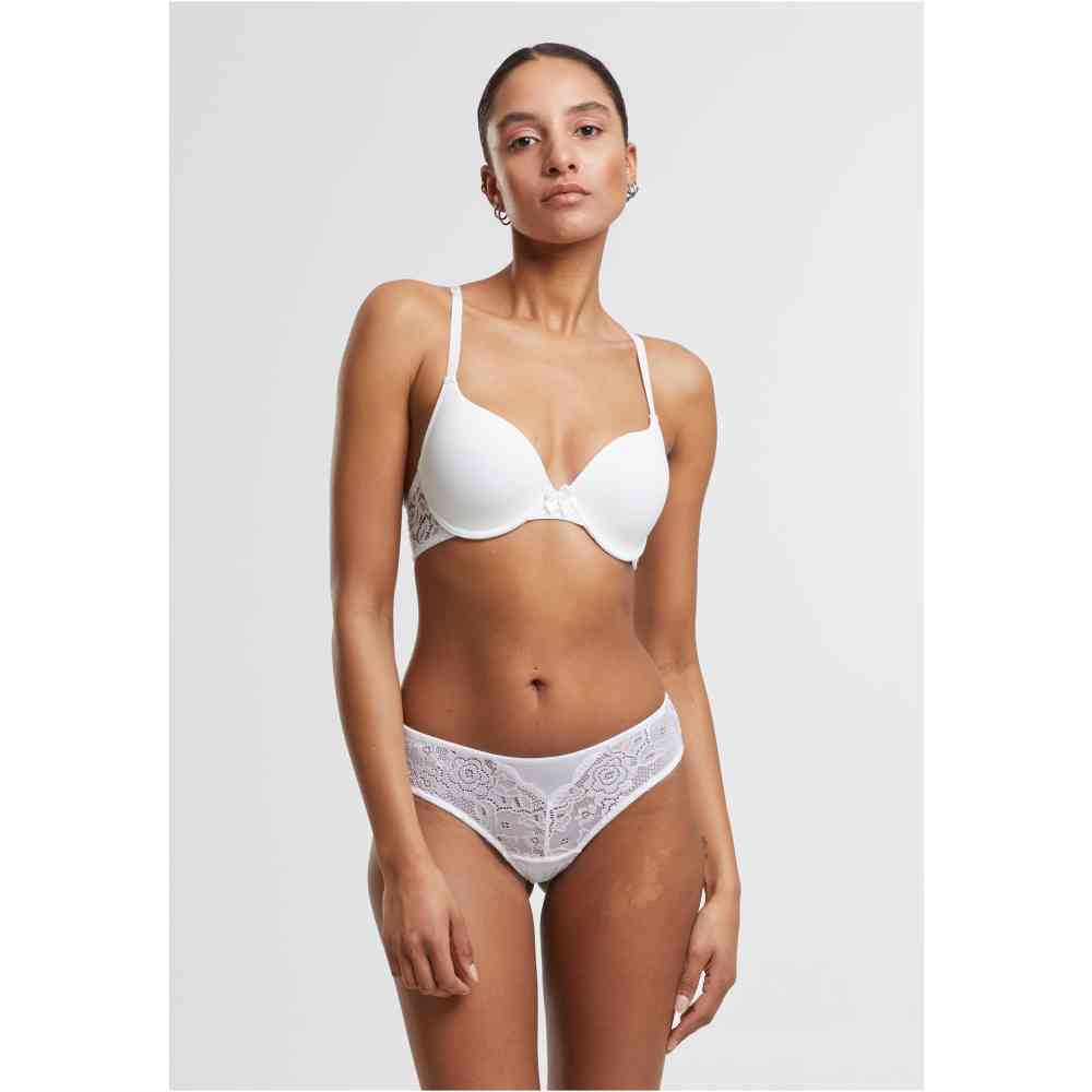 Urban Classics - Padded with Lace at Back BH - Wit